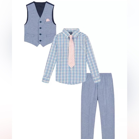Nautica Little Boys 4-Pc. Linen Look Vest Set
Boys jacket and suit - Picture 1 of 6